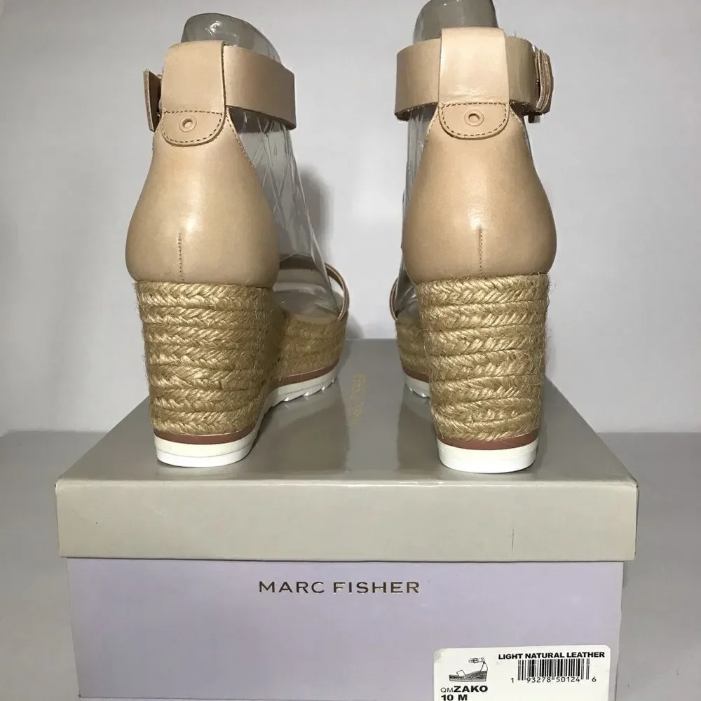 Marc Fisher Zako Leather Espadrille Sandals